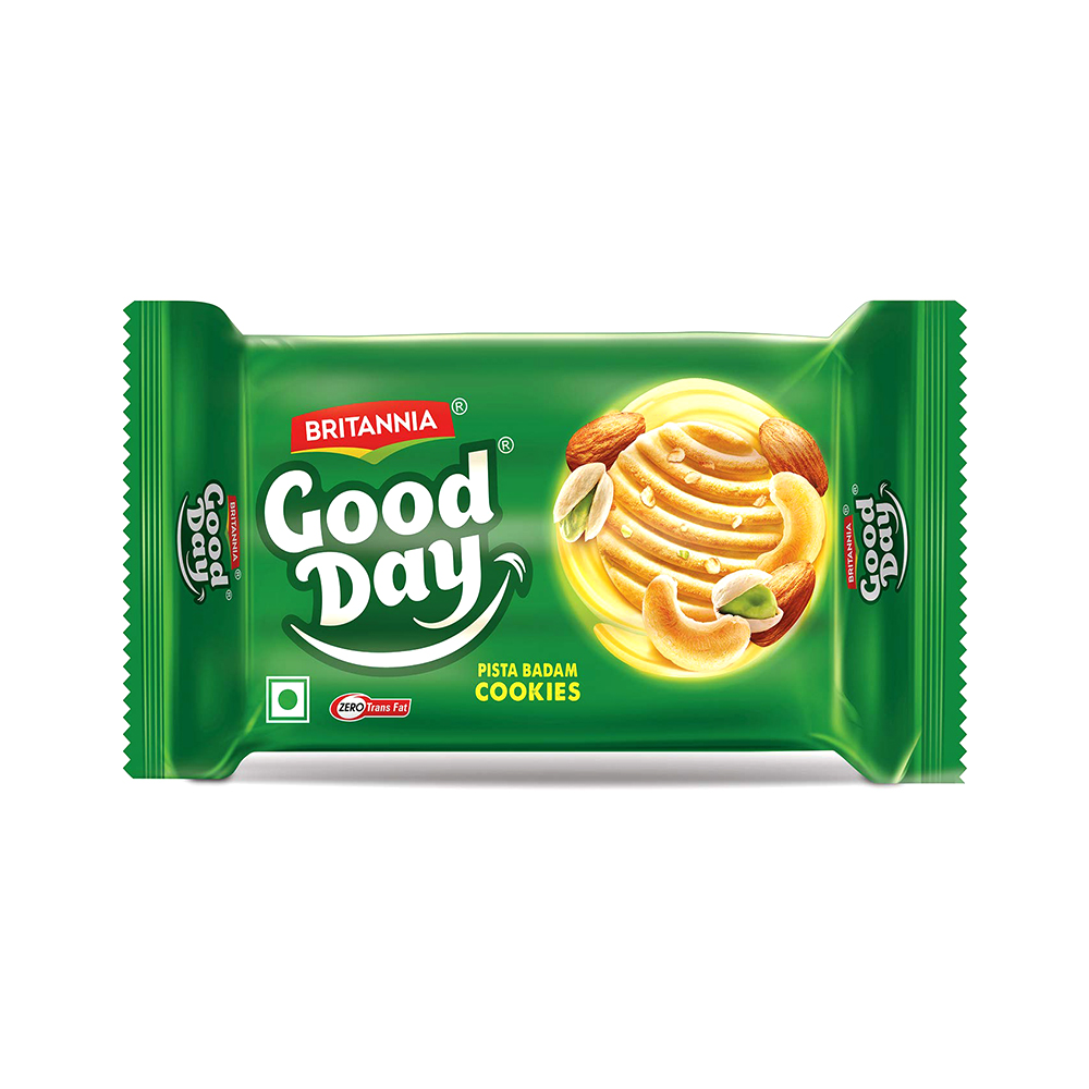 Brittania Good Day Pista Badam Cookies(ബ്രിട്ടാനിയ ഗുഡ് ഡേ പിസ്റ്റ ബദാം കുക്കിസ്) - 45g