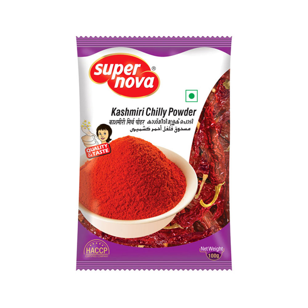 Supernova Kashmiri Chilly powder(സുപ്പർനോവ കാശ്മീരി ചില്ലി) - 100gm